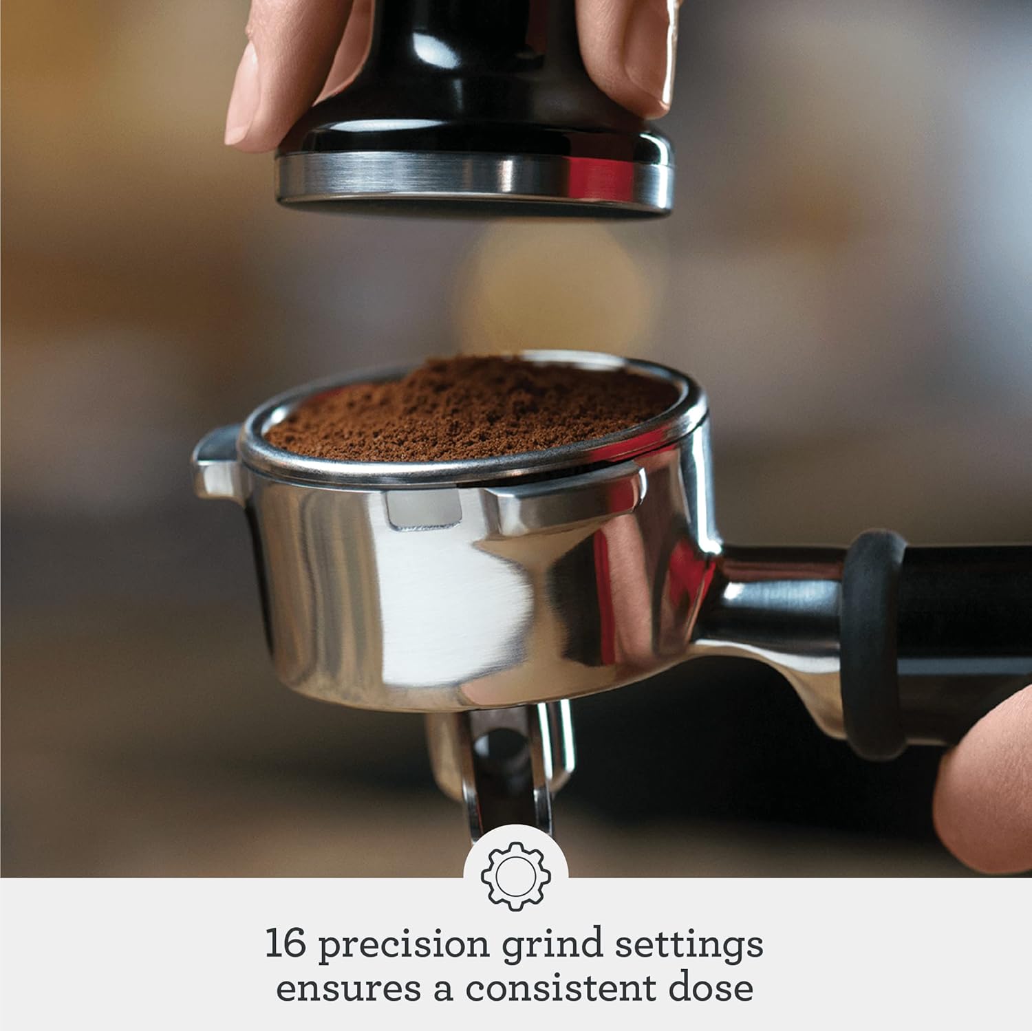 Grind & Brew Pro Espresso Maker – Stainless Edition