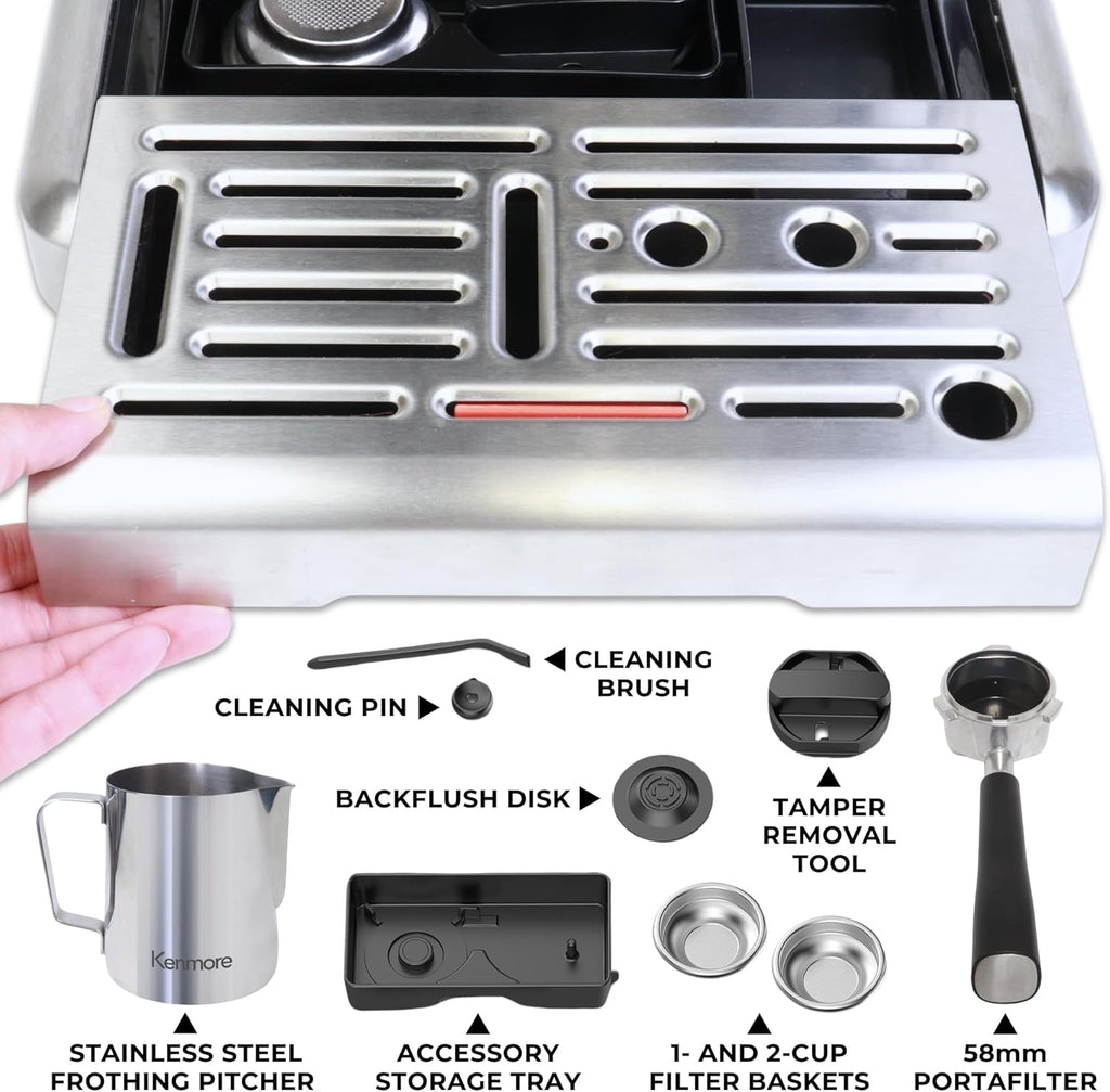 Elite CoffeeCraft Espresso Machine – Premium Steel Finish