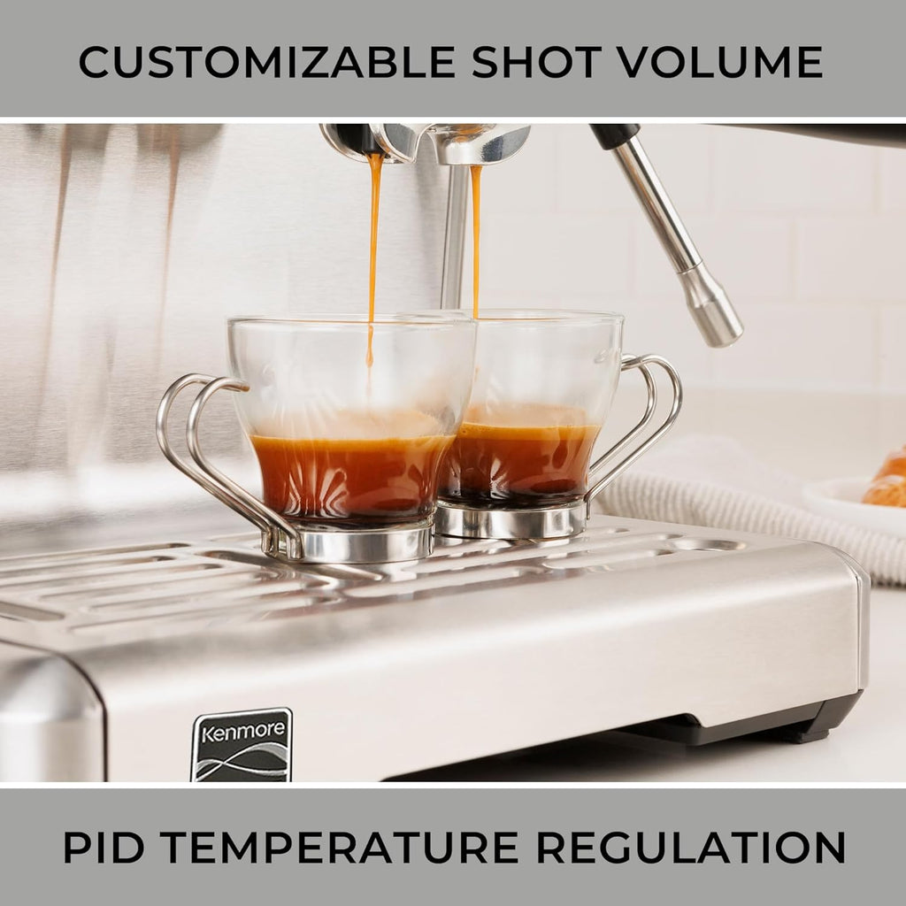 Elite CoffeeCraft Espresso Machine – Premium Steel Finish