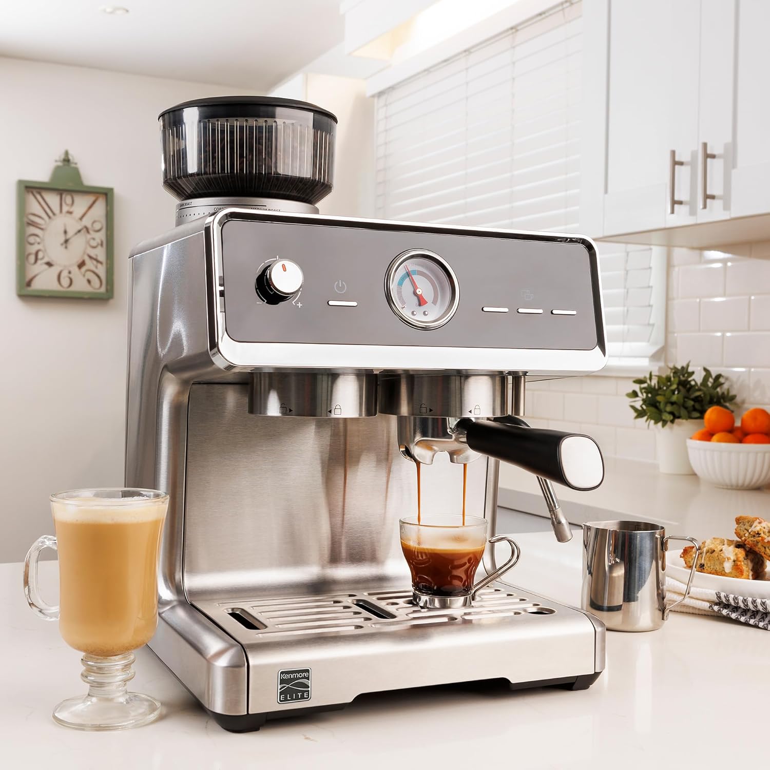 Elite CoffeeCraft Espresso Machine – Premium Steel Finish