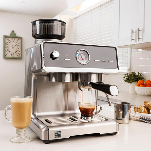 Elite CoffeeCraft Espresso Machine – Premium Steel Finish